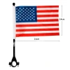 Outdoor bicycle flagpole white flag, blank handlebar small flag, cycling team cool flag, LOGO customization details Picture